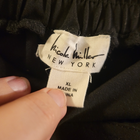 Black stretch waiste dress pant/slack NWT size XL Nicole Miller NY - Picture 6 of 10